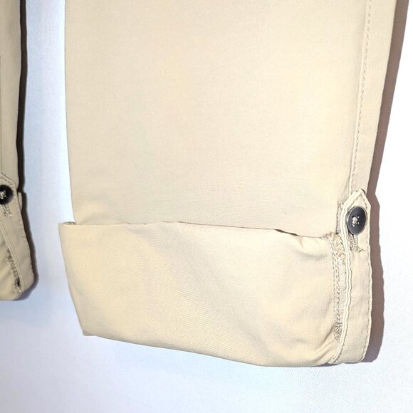 Eddie Bauer | Women's Travex Tan Outdoor Nylon Roll Cuff Pants Capris | Size 8 - Picture 7 of 16